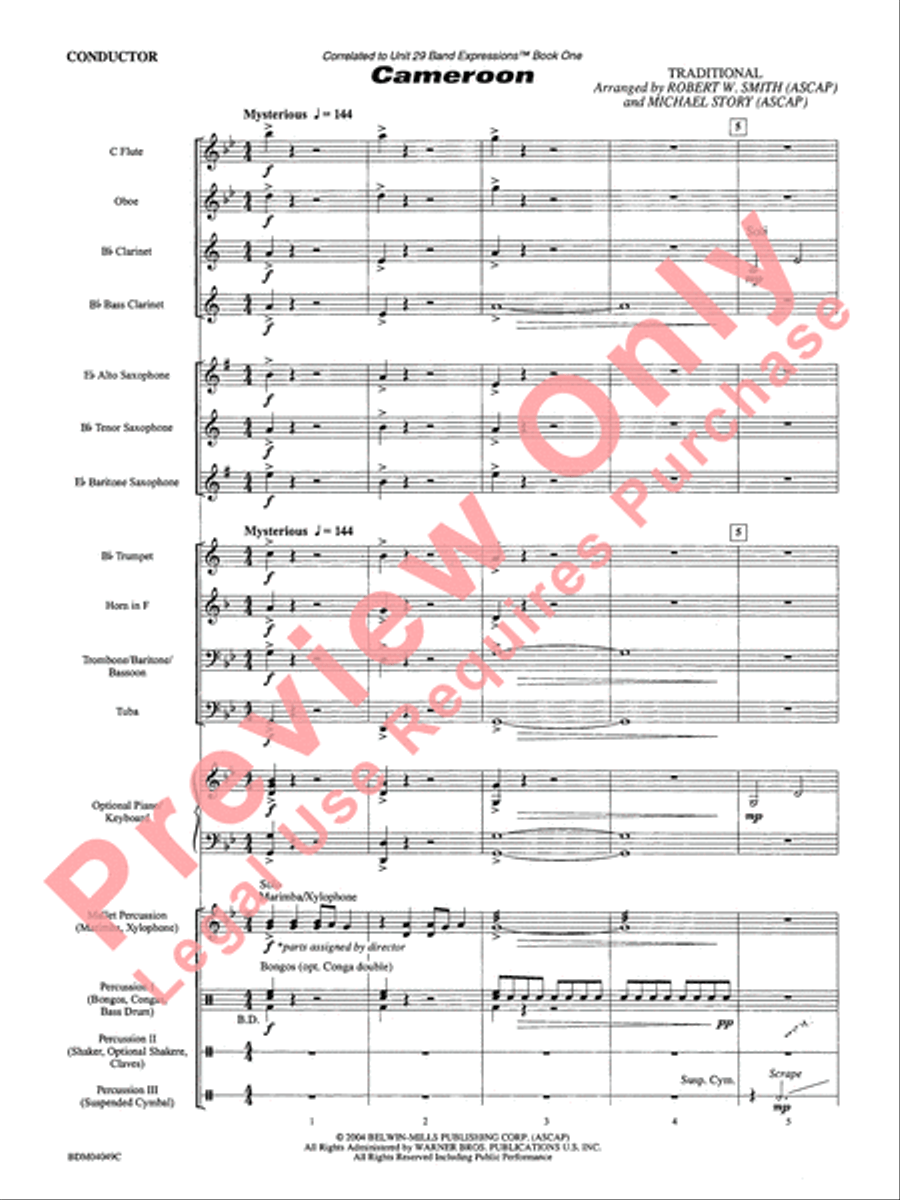 Cameroon Cameroon Concert Band scores gallery preview page 4