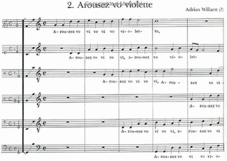 2 Chansons (A La Fontaine Du Prez And Arousez Vous) - Score and parts