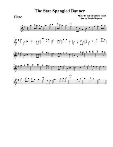 The Star Spangled Banner for Woodwind Quartet