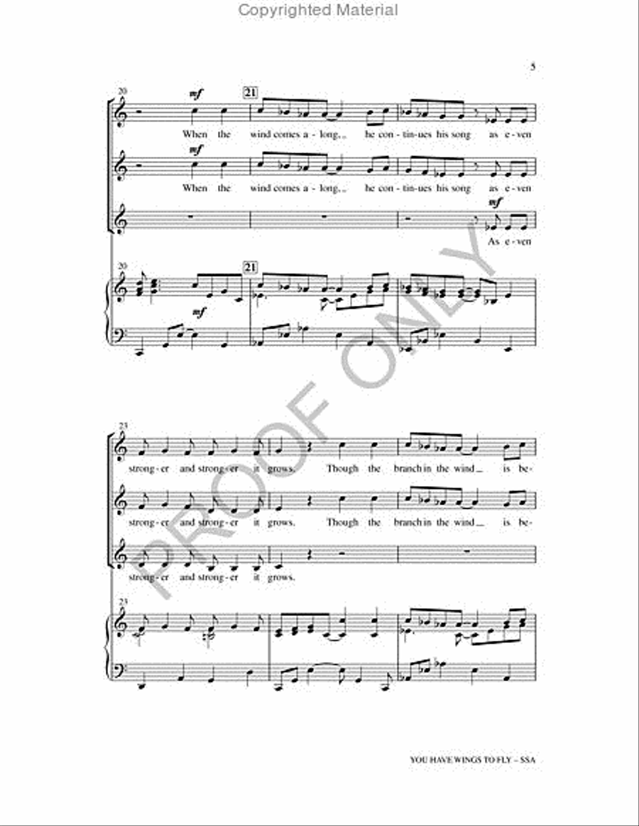 You Have Wings To Fly 3-Part scores gallery preview page 5