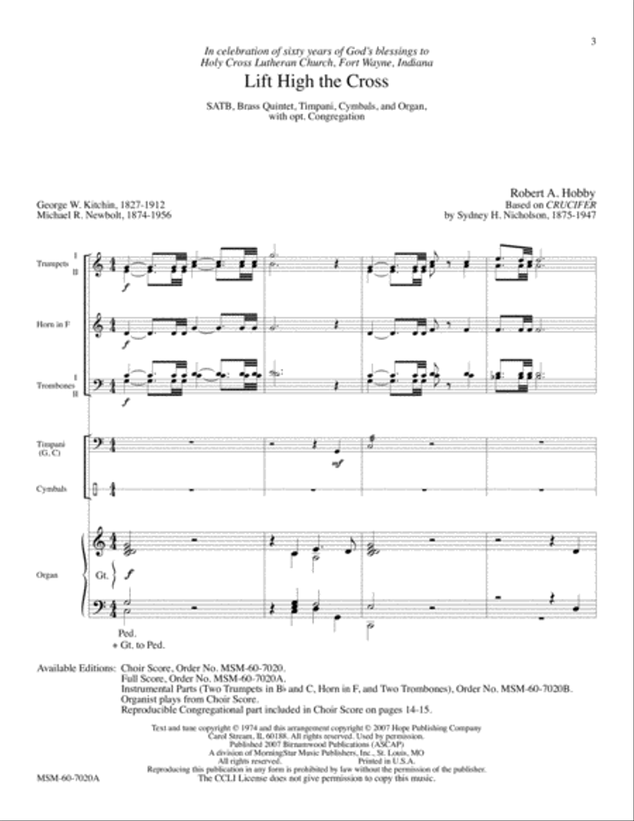 Lift High the Cross Choir scores gallery preview page 2