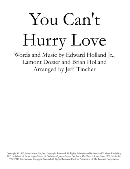 You Can't Hurry Love image number null
