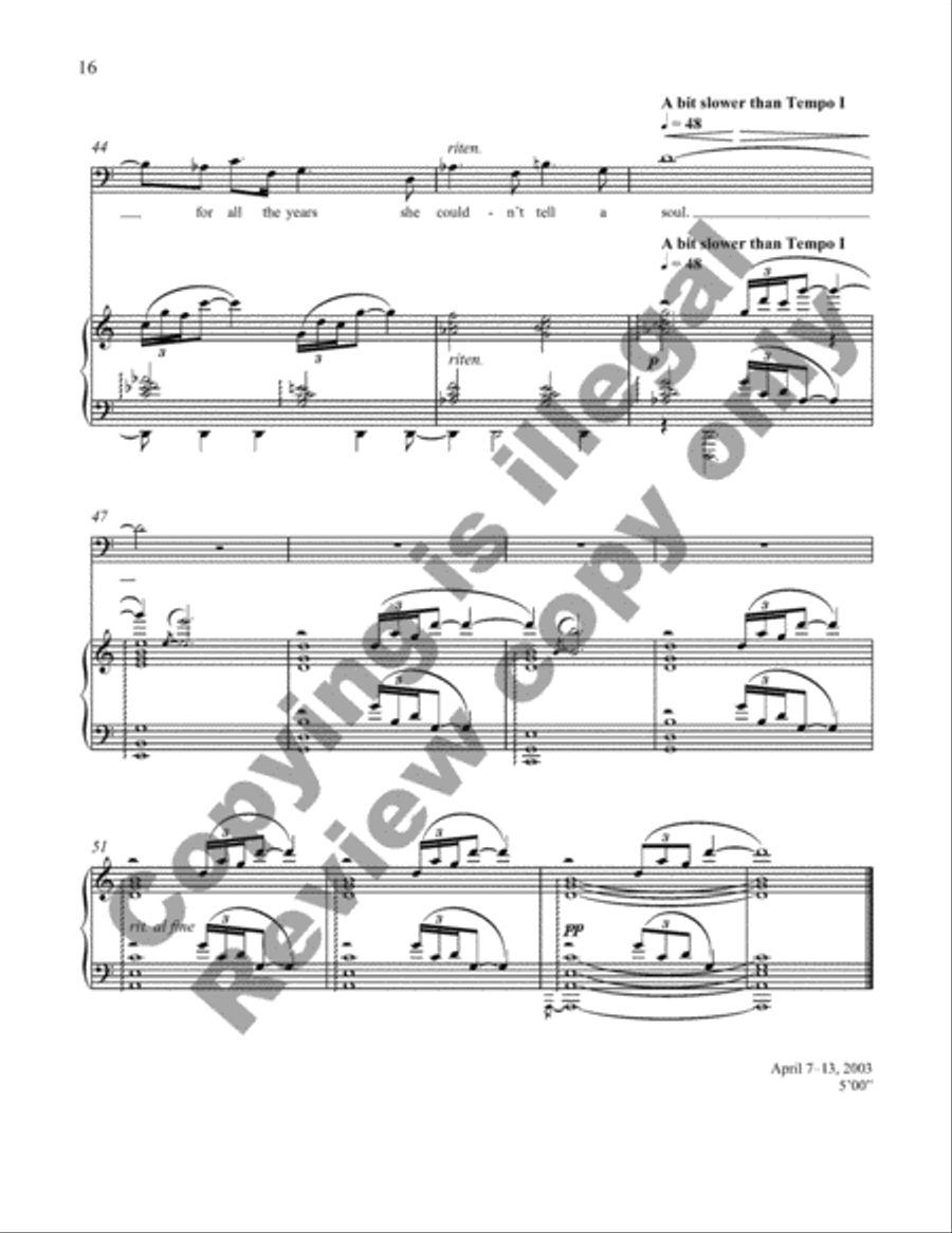 Everyone Sang: Four Songs for Baritone and Piano image number null