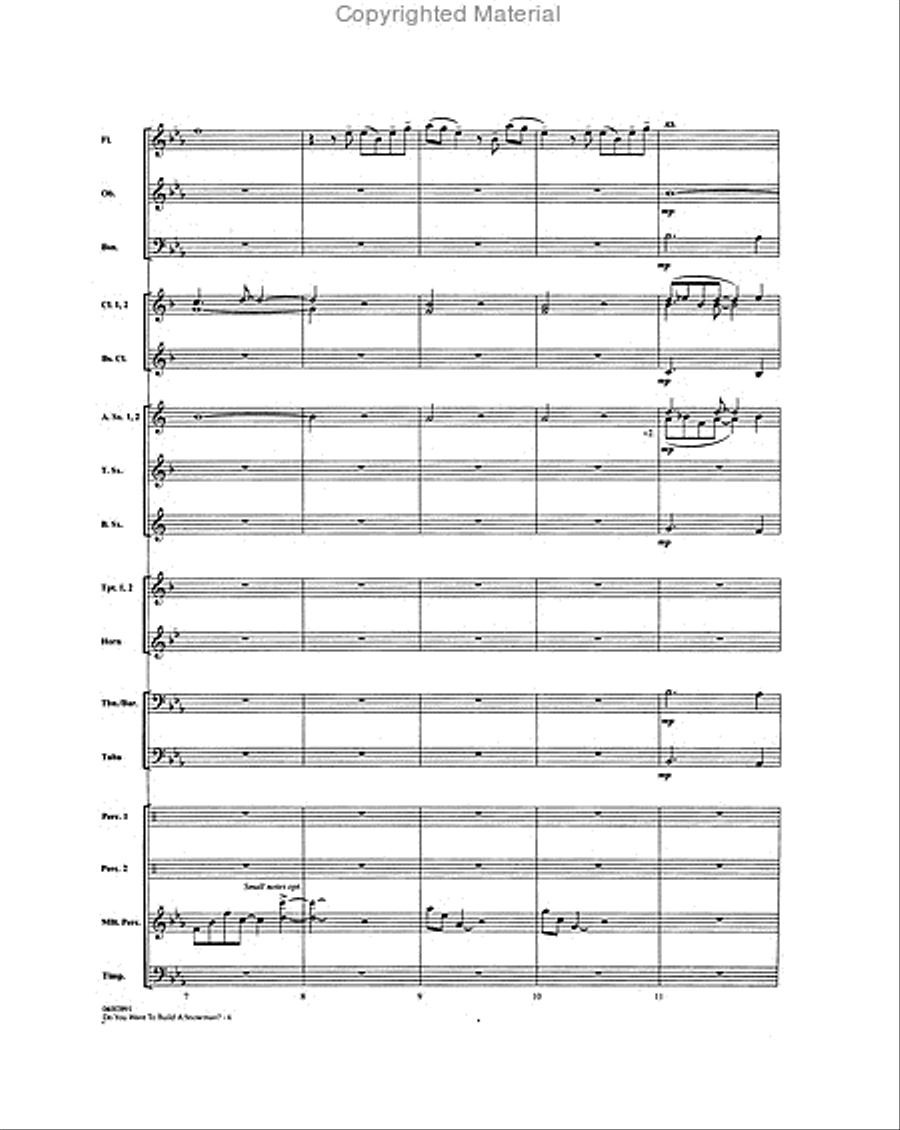 Do You Want to Build a Snowman? (from “Frozen”) Concert Band scores gallery preview page 3