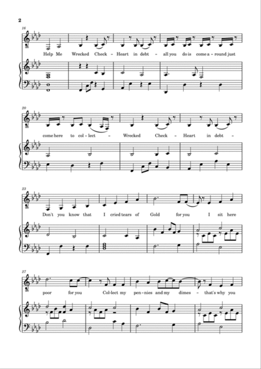Tears Of Gold Voice scores gallery preview page 2