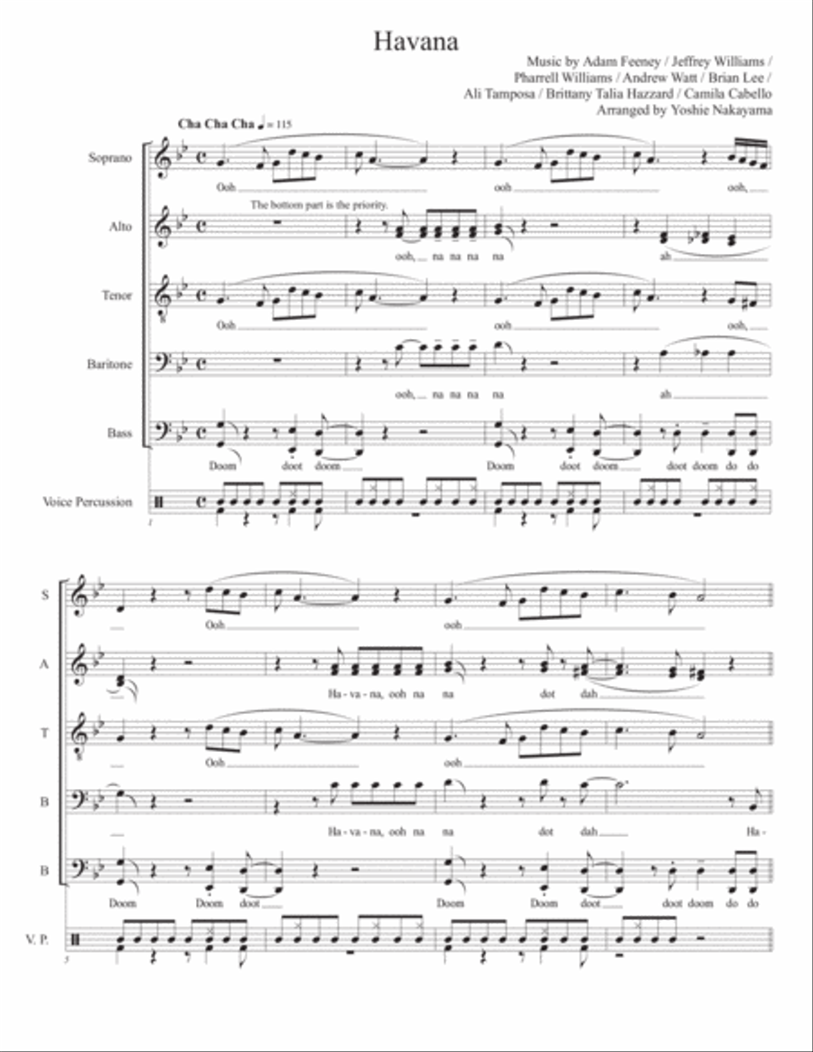 Havana 4-Part scores gallery preview page 1