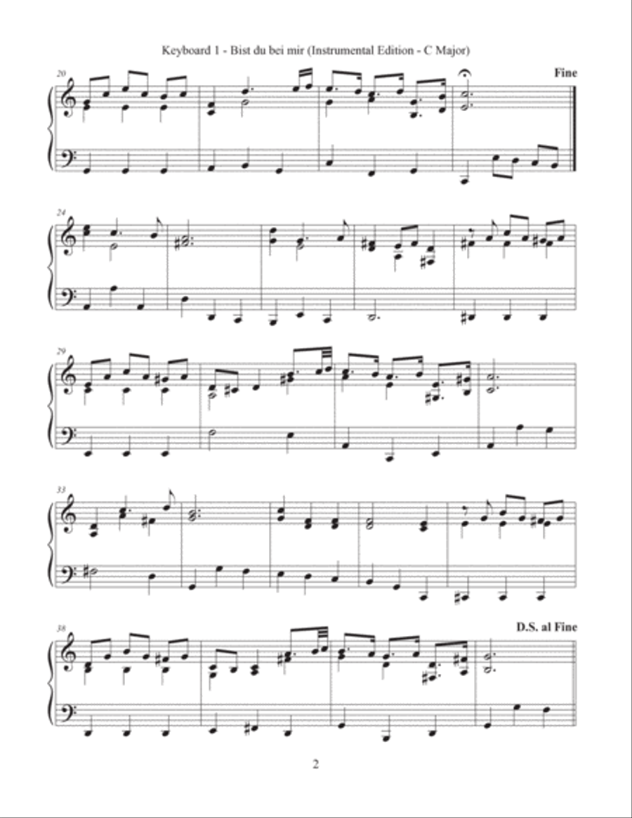 Bist du bei mir (Instrumental Edition in C Major with Keyboard) English Horn scores gallery preview page 6