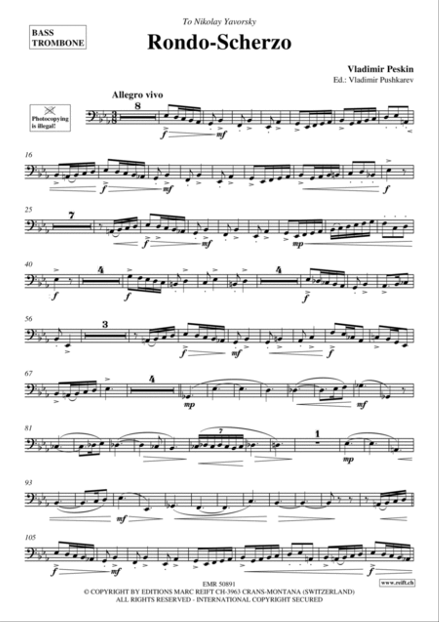 Rondo-Scherzo Trombone scores gallery preview page 2