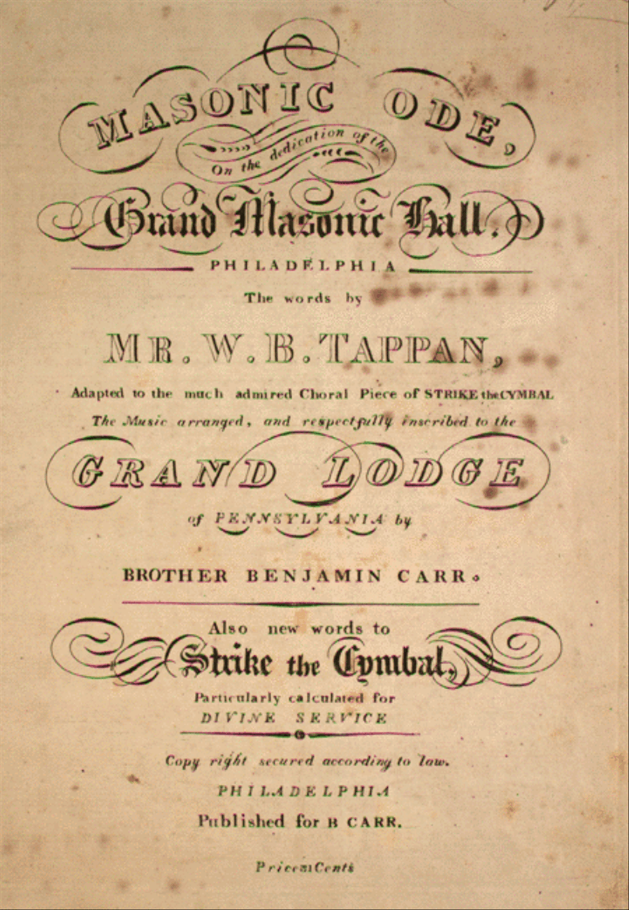 Masonic Ode Voice scores gallery preview page 1