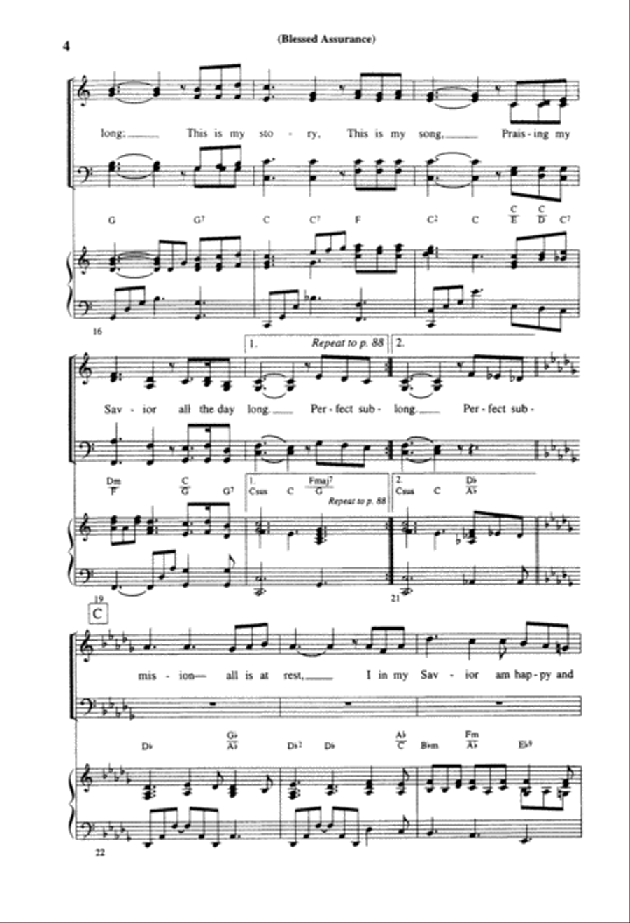 Blessed Assurance 4-Part scores gallery preview page 5