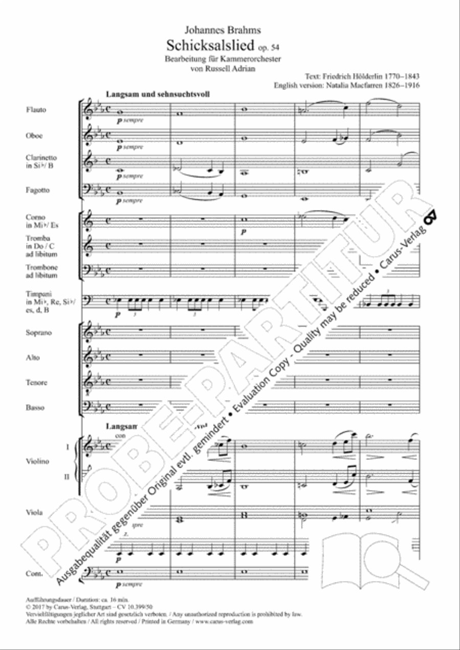 Schicksalslied, Op. 54 Choir scores gallery preview page 6