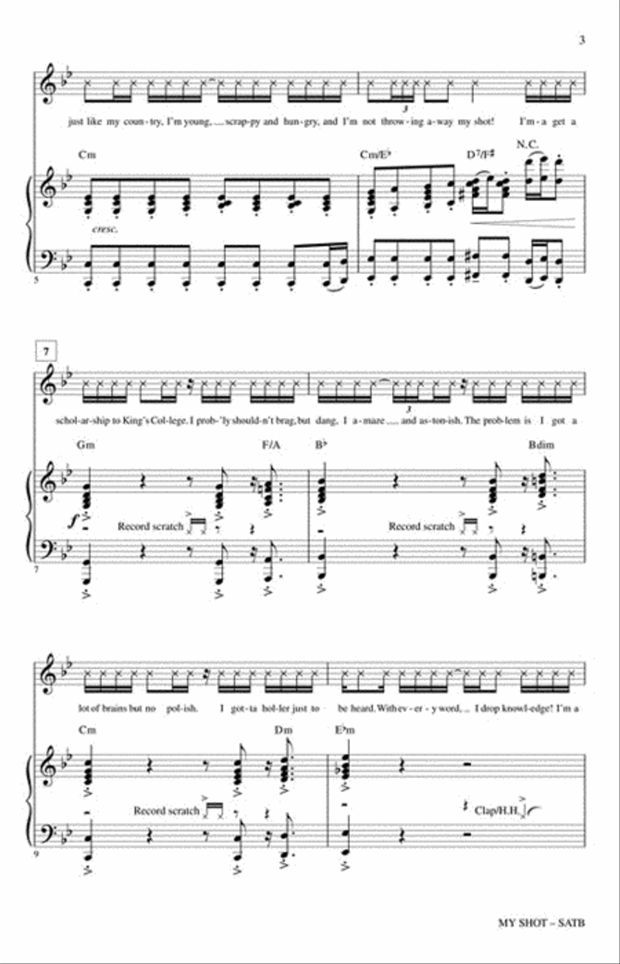My Shot Choir scores gallery preview page 3