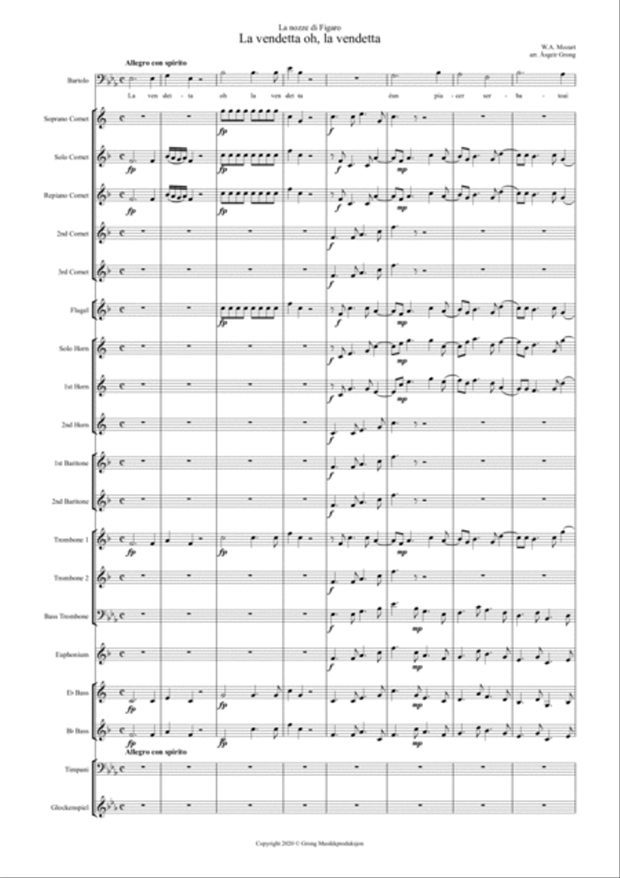 La vendetta, oh la vendetta Brass Band scores gallery preview page 2