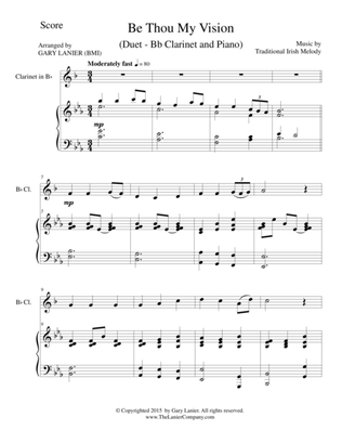 Book cover for BE THOU MY VISION (Duet – Bb Clarinet and Piano/Score and Parts)