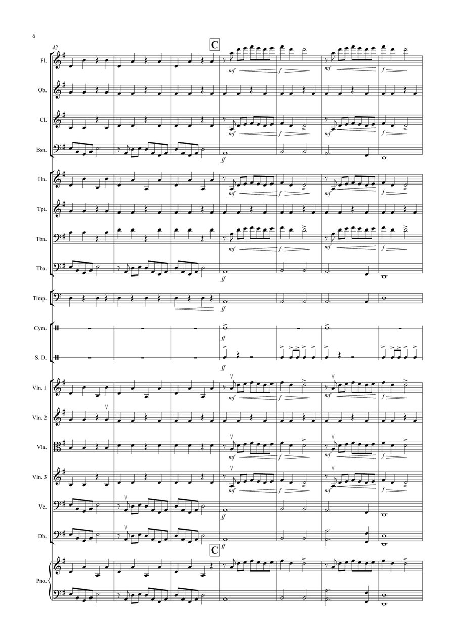 1812 Overture for School Orchestra Large Ensemble scores gallery preview page 6