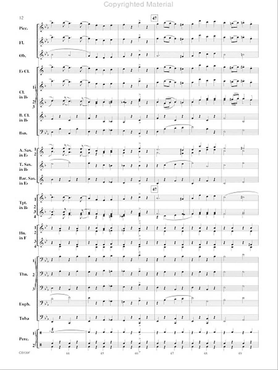 Golden Plume Concert Band scores gallery preview page 13