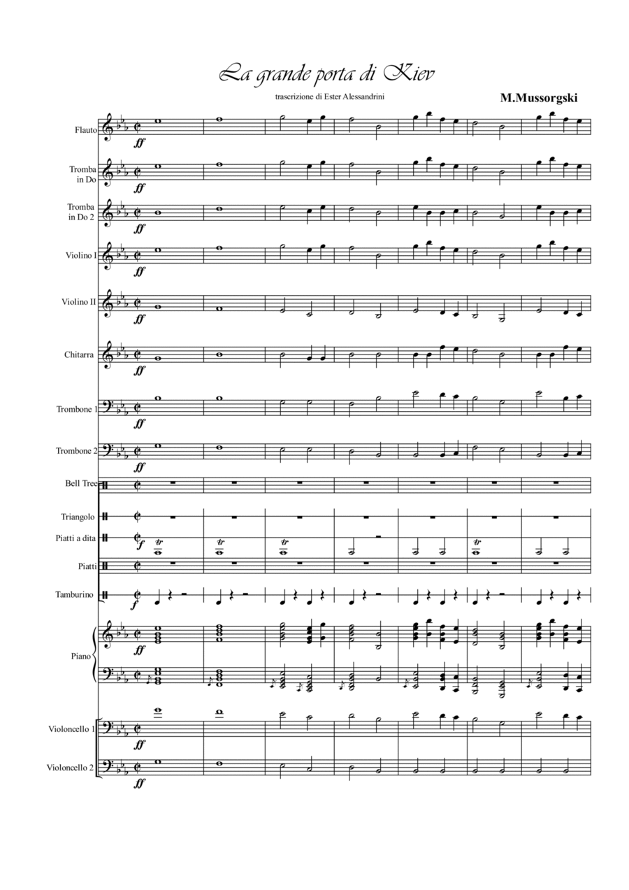 The Great Gate of Kiev - La grande porta di Kiev Large Ensemble scores gallery preview page 1