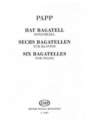 Book cover for 6 Bagatelles-pno