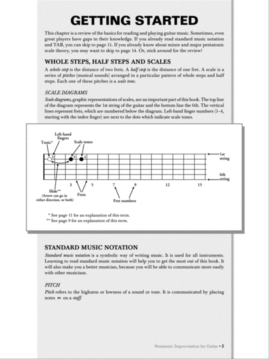 Pentatonic Improvisation for Guitar Guitar Tablature scores gallery preview page 6