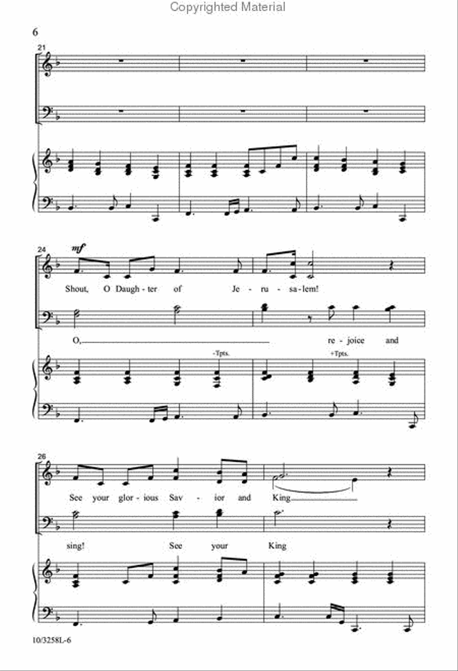 Wave the Palms, Hosanna! 4-Part scores gallery preview page 5