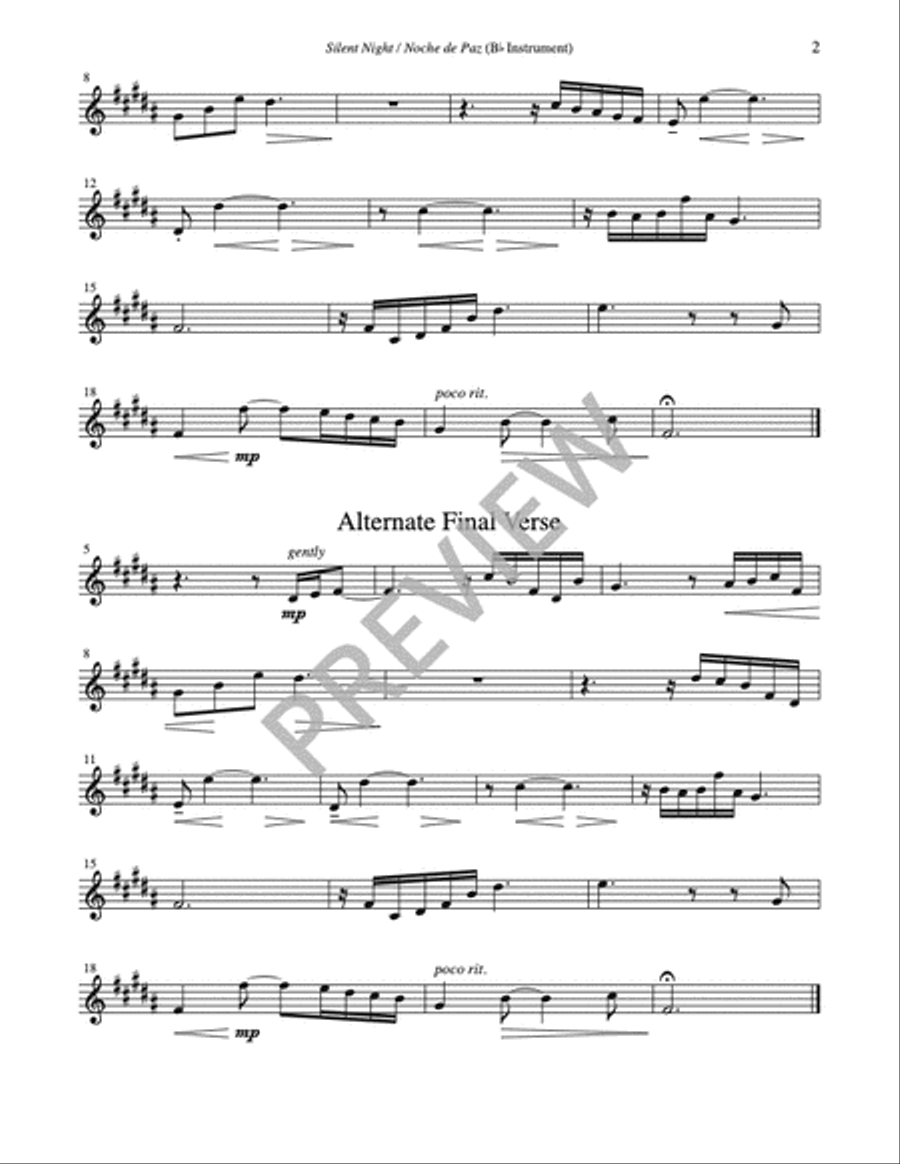 Silent Night, Holy Night - Instrument edition Guitar scores gallery preview page 5