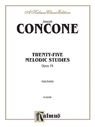 Book cover for Twenty-five Melodious Studies, Op. 24