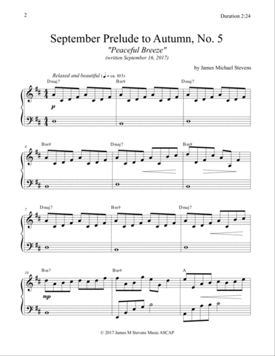 September Prelude to Autumn, No. 5 