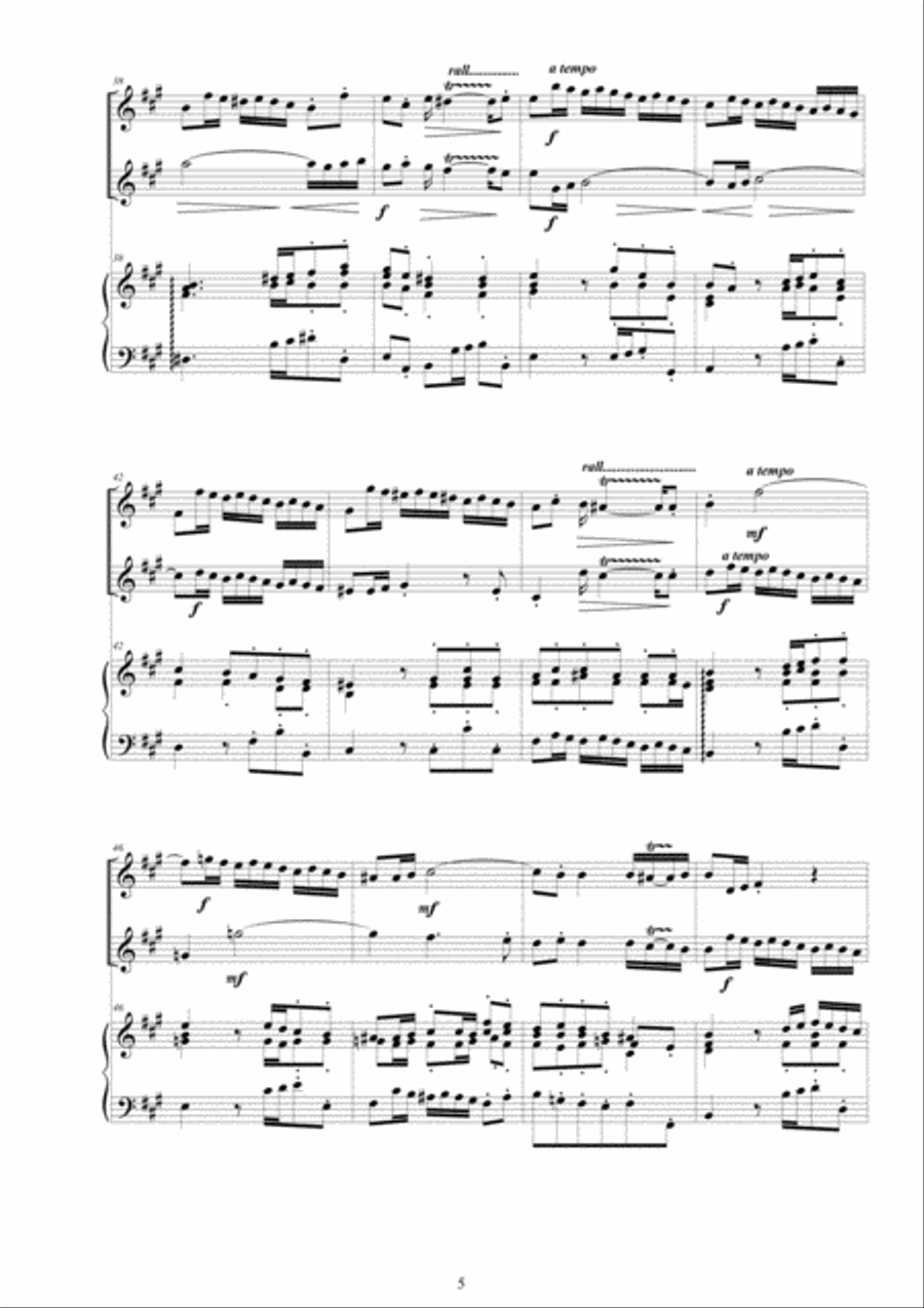 Handel - Trio Sonata No.1 in A major HWV 396 Op.5 for Two Violins and Cembalo Violin scores gallery preview page 5