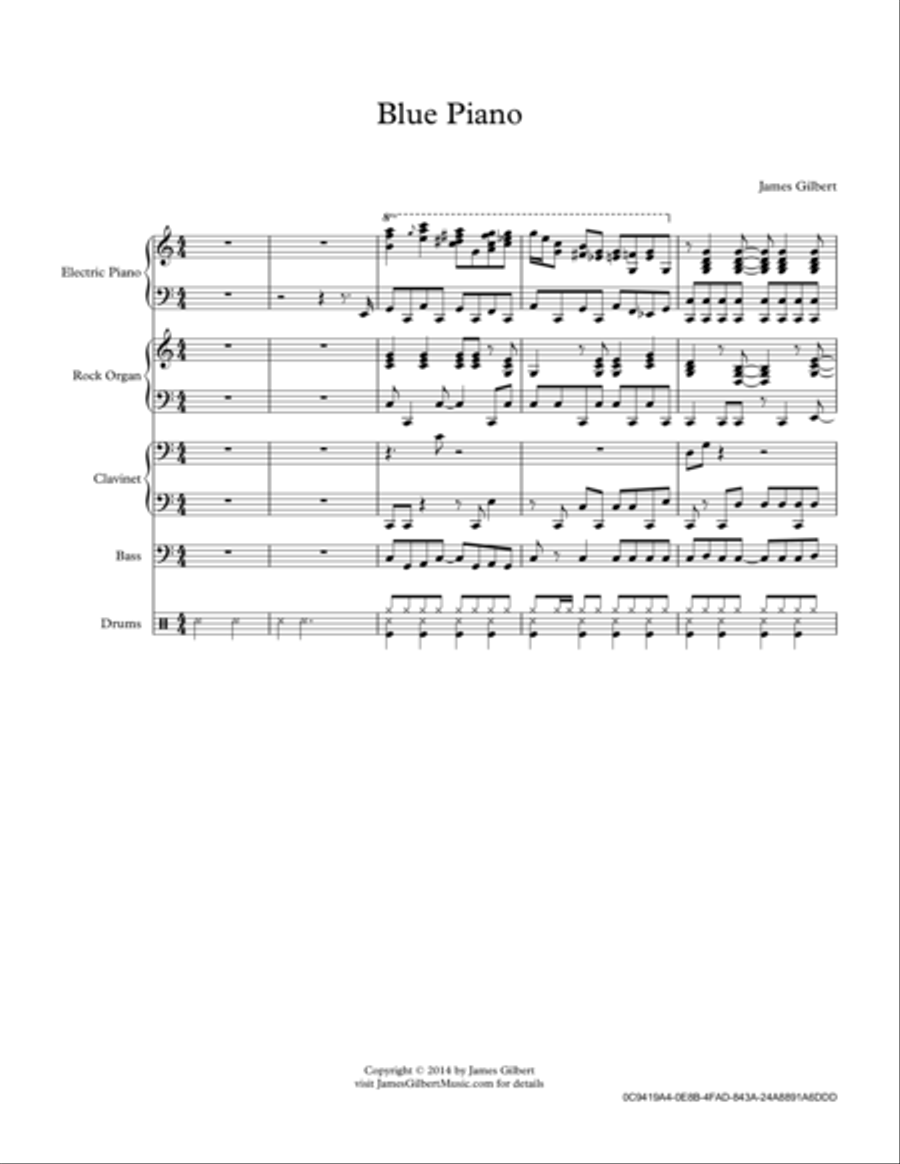 Blue Piano Small Ensemble scores gallery preview page 1