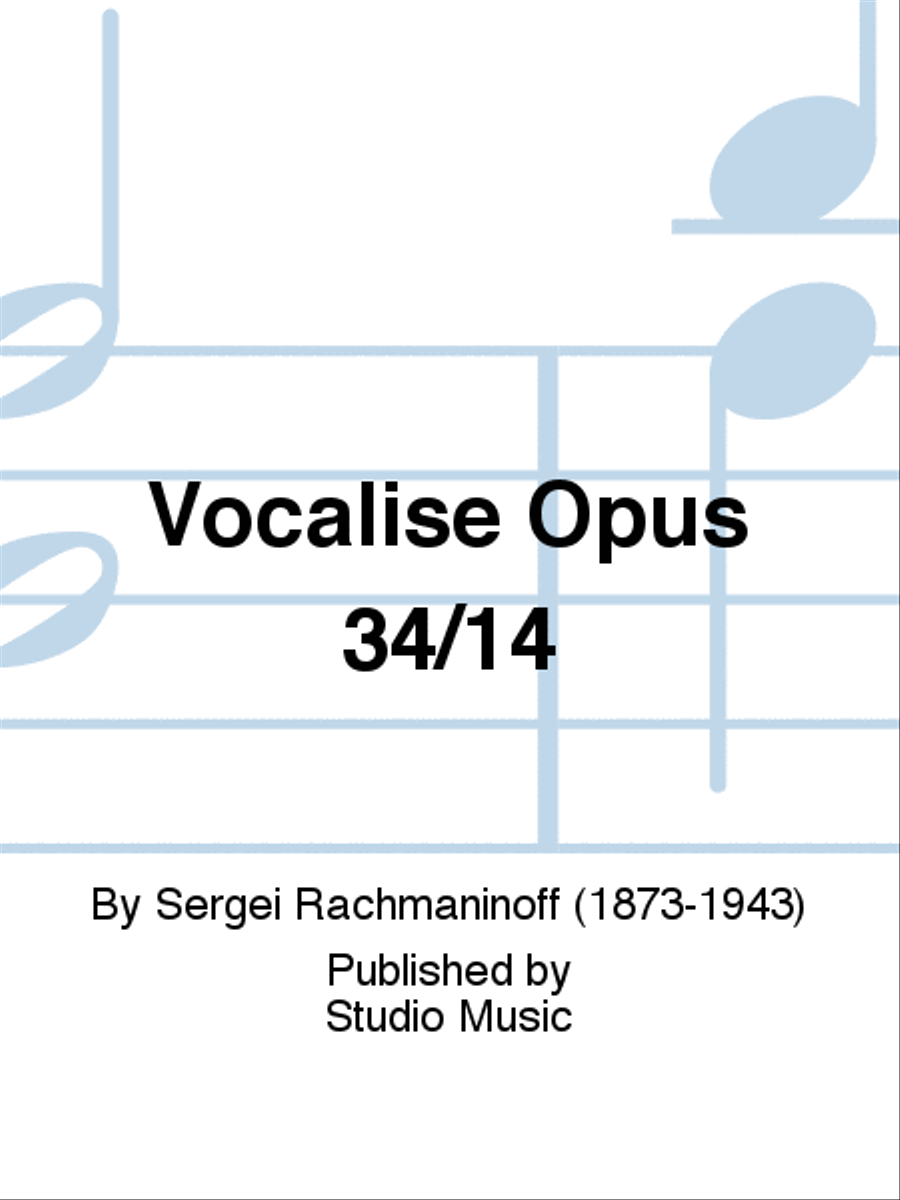 Vocalise Opus 34/14 Piano Accompaniment scores gallery preview page 1