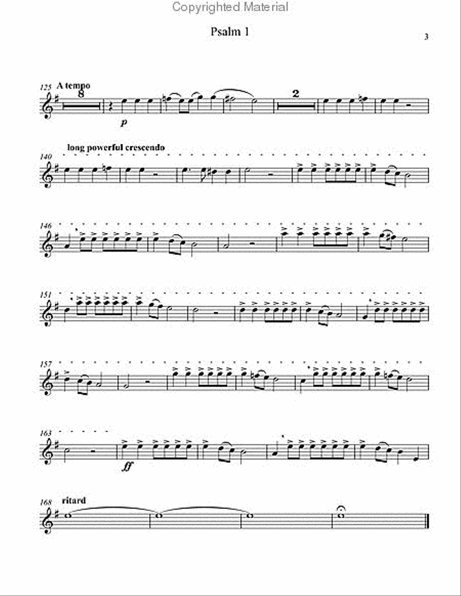 Psalm 1 for Trombone Quartet or Organ and Brass 4-Part scores gallery preview page 6
