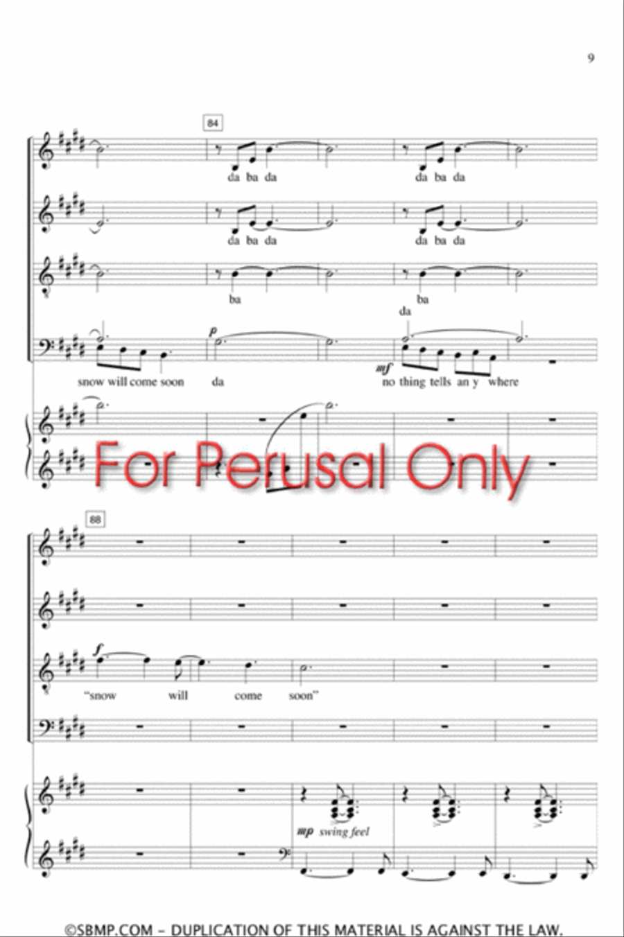 porky & porkie - SATB Octavo 4-Part scores gallery preview page 9