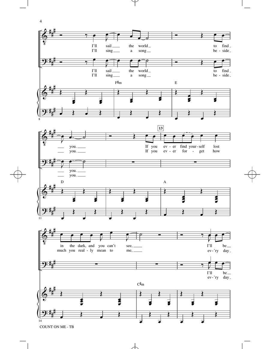 Count On Me (arr. Audrey Snyder) TB scores gallery preview page 2