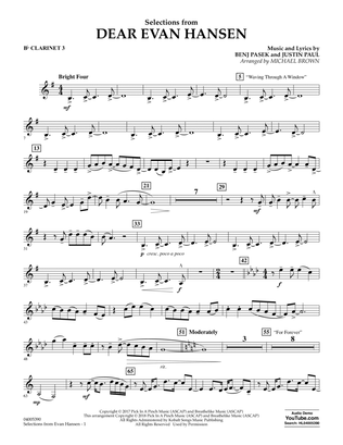 Selections from Dear Evan Hansen - Bb Clarinet 3