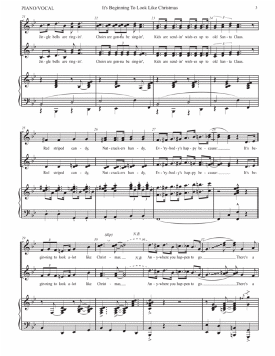 It's Beginning To Look Like Christmas SSAA scores gallery preview page 4
