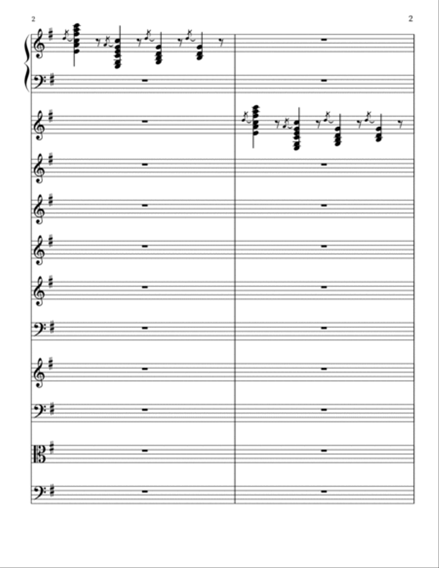 Concerto for Pianoforte and Orchestra no. 4 ''Afrika'' in G minor, op. 25 - III. Allegretto Moderato Clarinet scores gallery preview page 2