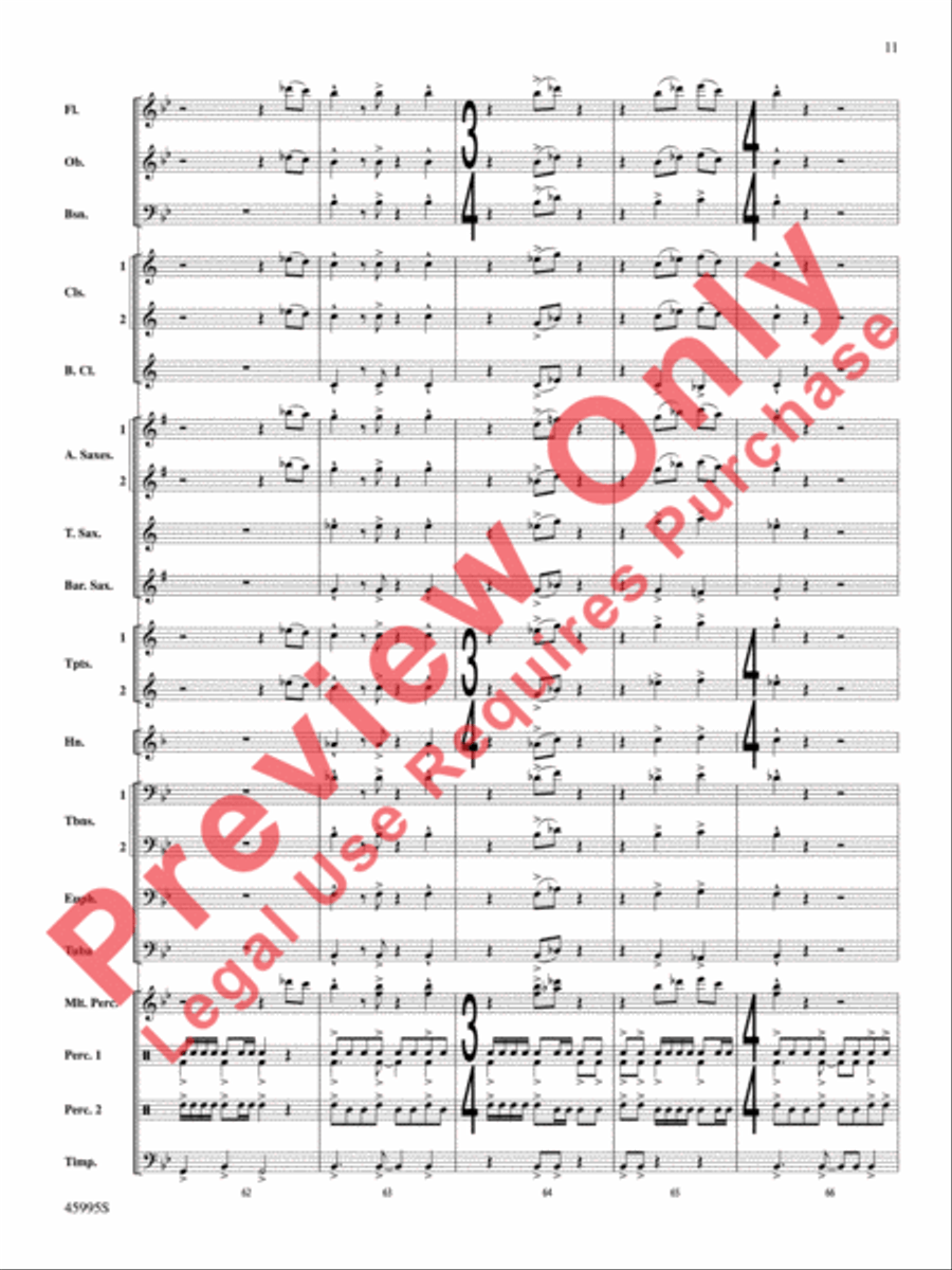Kaboom! Kaboom! Concert Band scores gallery preview page 12