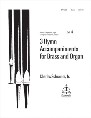 Book cover for 3 Hymn Accompaniments for Brass and Organ, Set 4