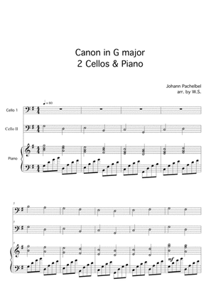 Canon in G Major 2 Cellos & Piano