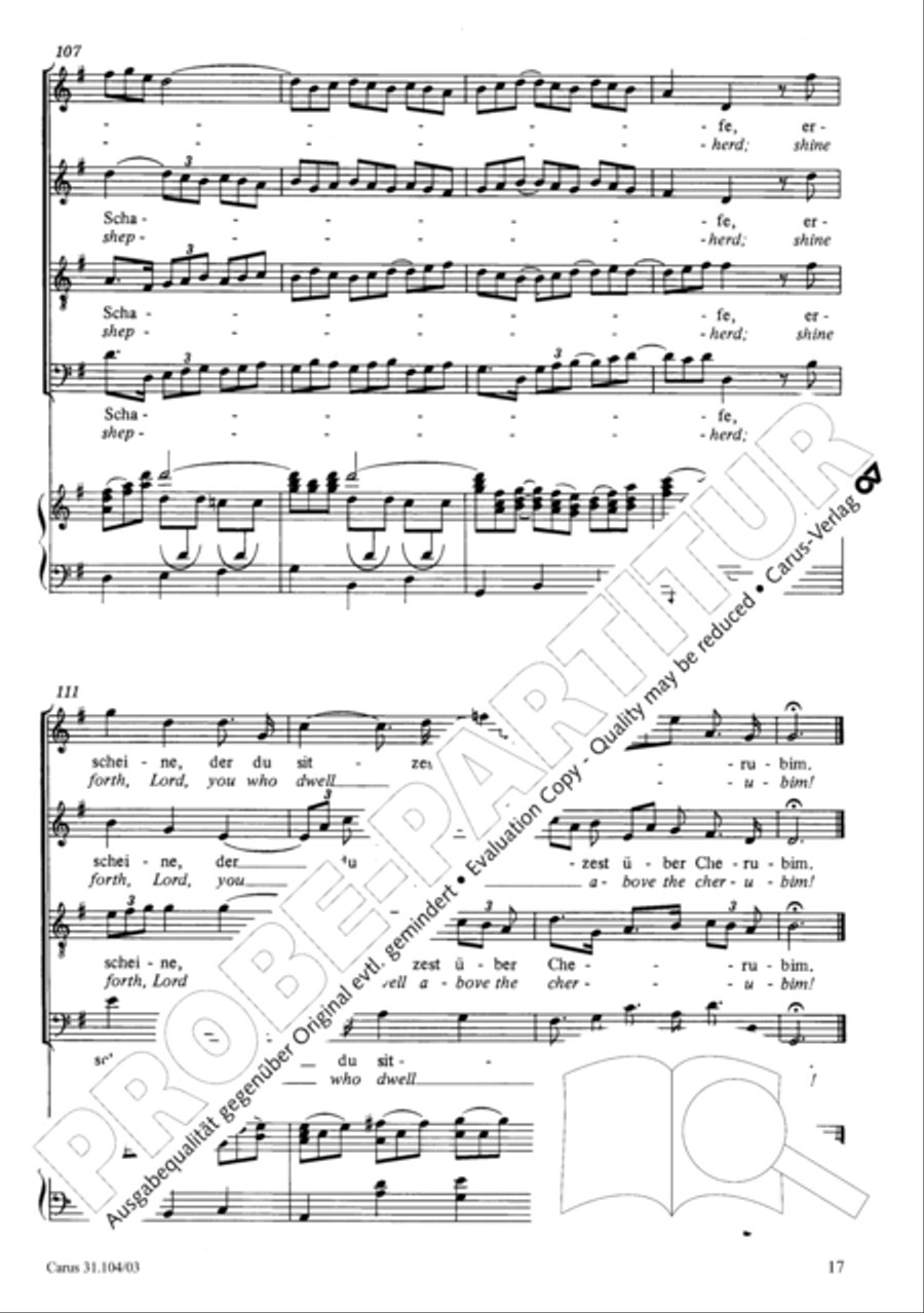 O shield of Israel, hear us (Du Hirte Israel, hore) TB scores gallery preview page 18