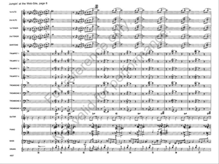 Jumpin' At the Website Jazz Ensemble scores gallery preview page 8