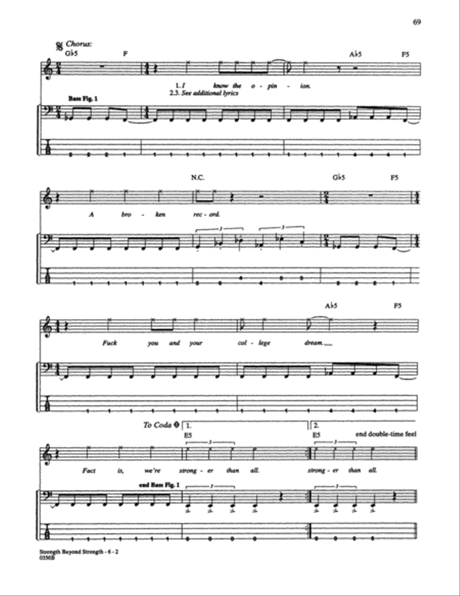 Strength Beyond Strength Guitar Tablature scores gallery preview page 2