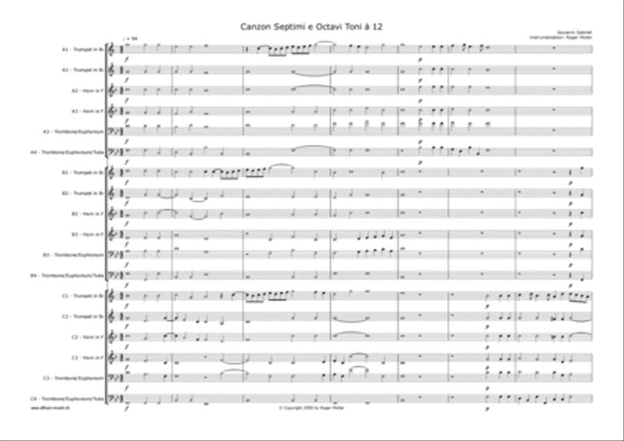 Canzon Septimi e Octavi Toni à 12