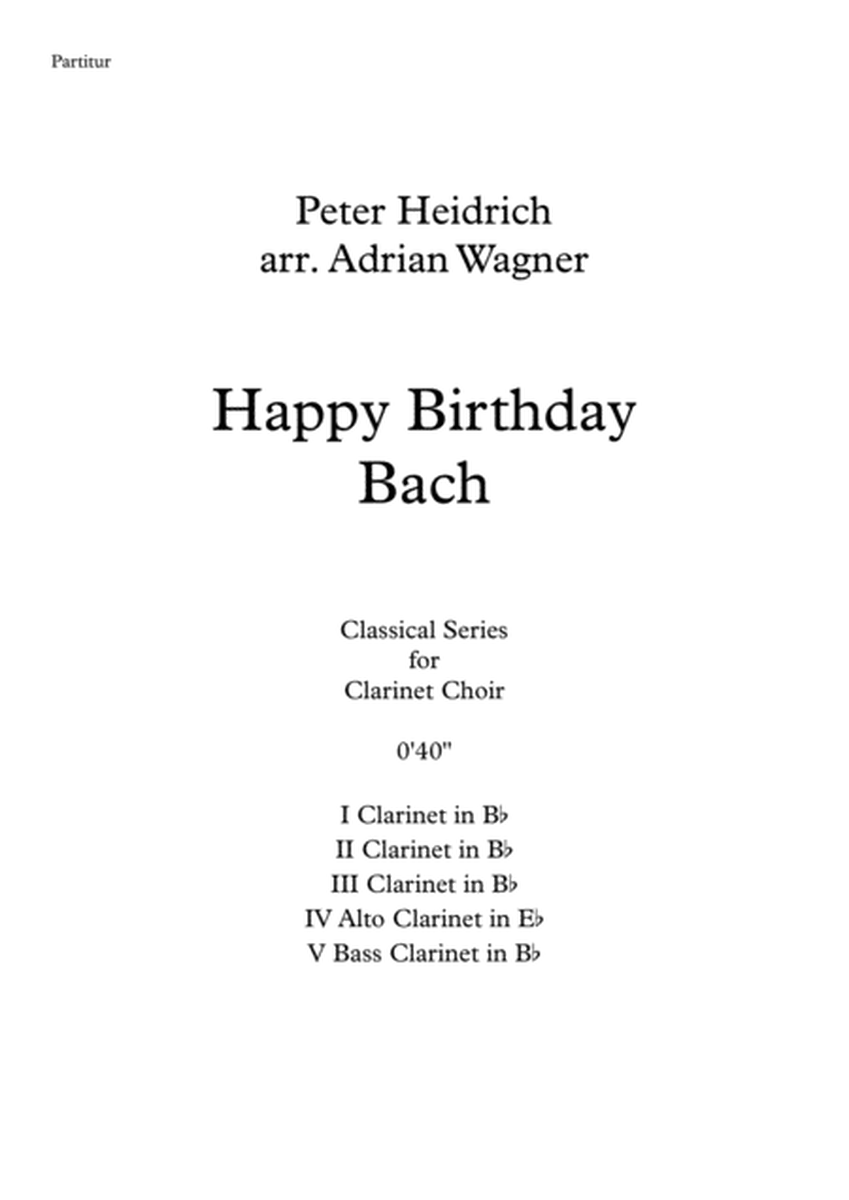 "Happy Birthday Bach" Clarinet Choir arr. Adrian Wagner image number null