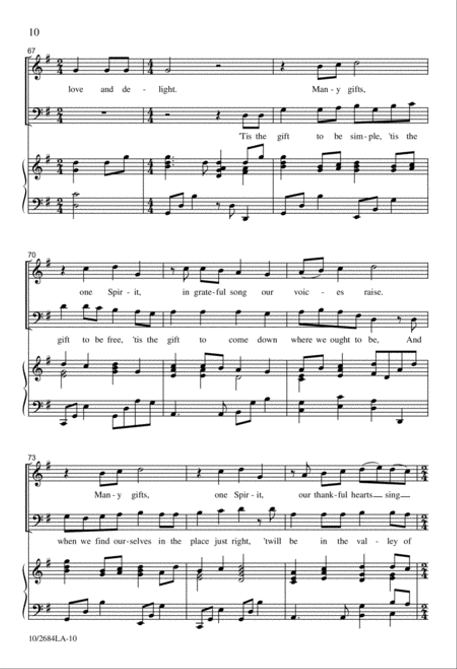 Many Gifts, One Spirit Many Gifts, One Spirit 3-Part scores gallery preview page 11