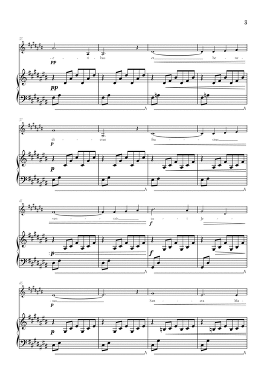 Bach / Gounod Ave Maria in C sharp major [C#] • soprano sheet music with piano accompaniment image number null