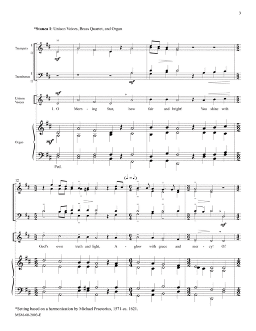 O Morning Star, How Fair and Bright (Downloadable Full Score)