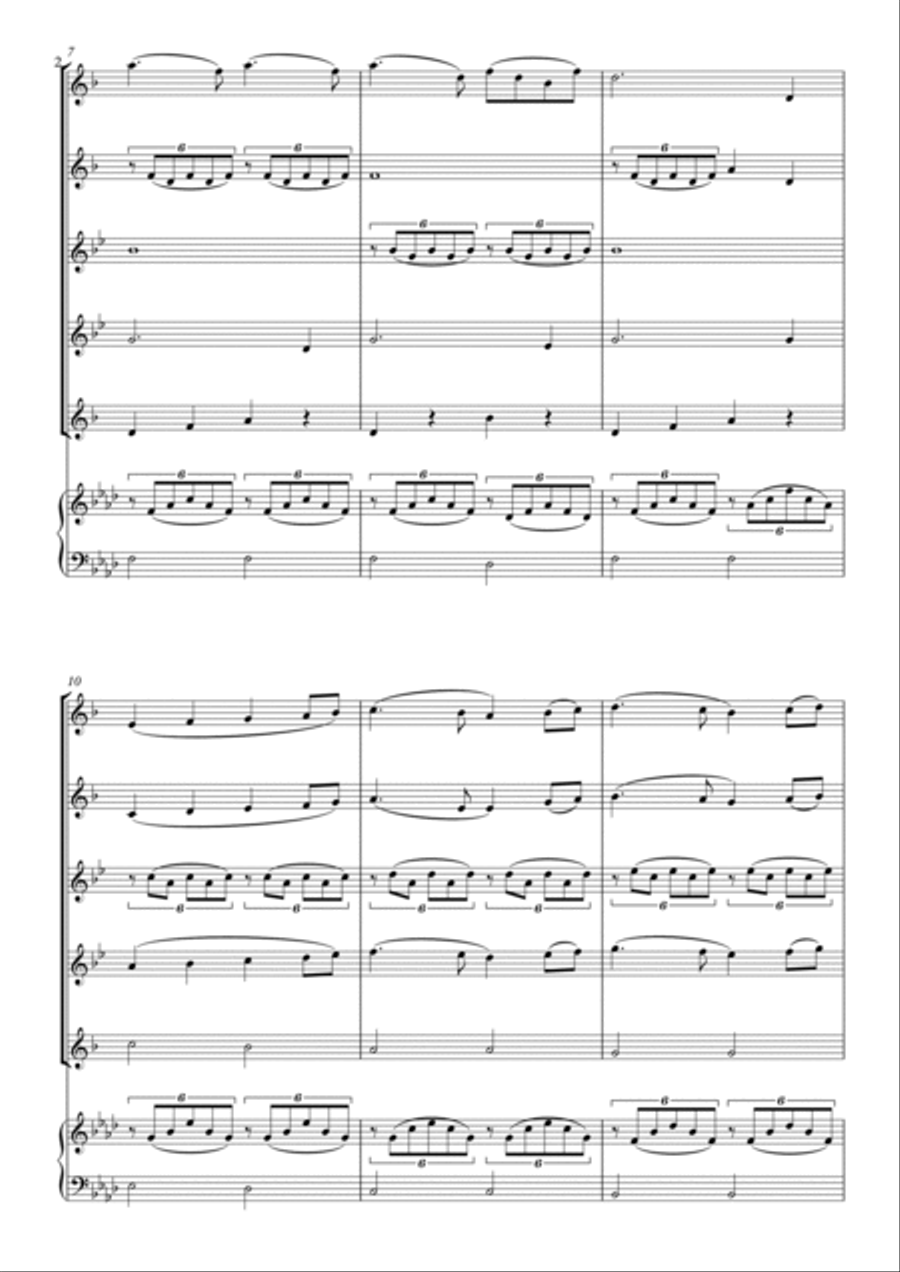 Swan Lake Saxophone Quintet scores gallery preview page 2