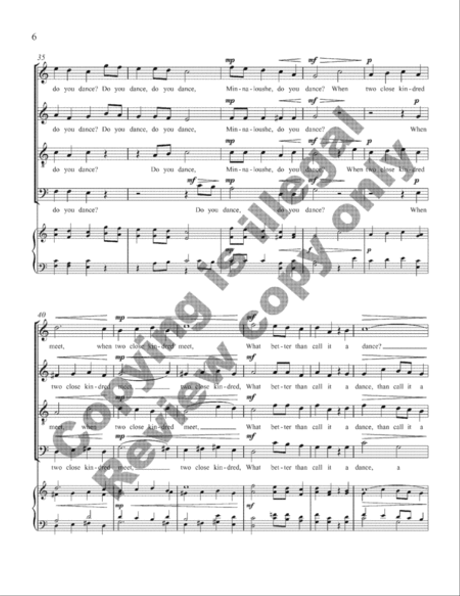 The Cat and the Moon 4-Part scores gallery preview page 6