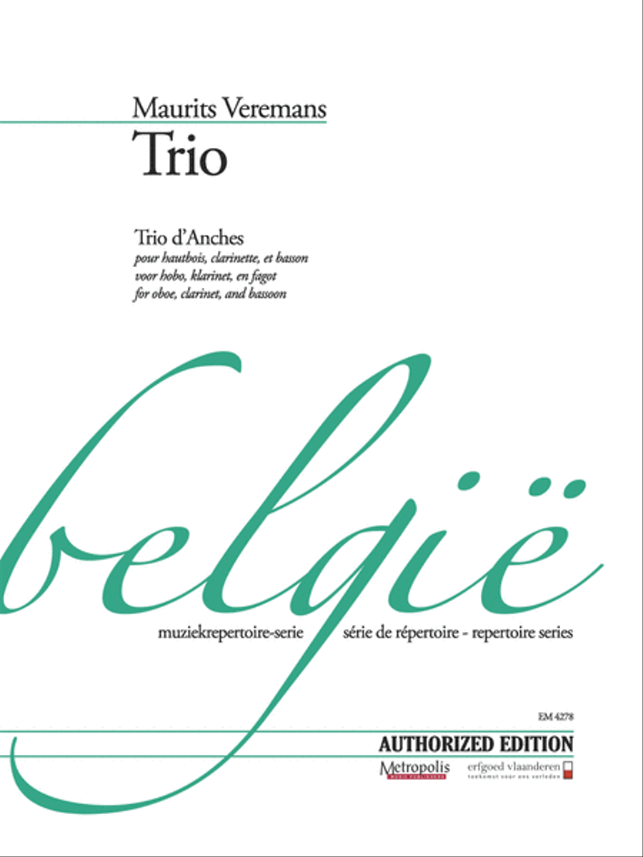 Trio for Oboe, Clarinet and Bassoon (Score and Parts)